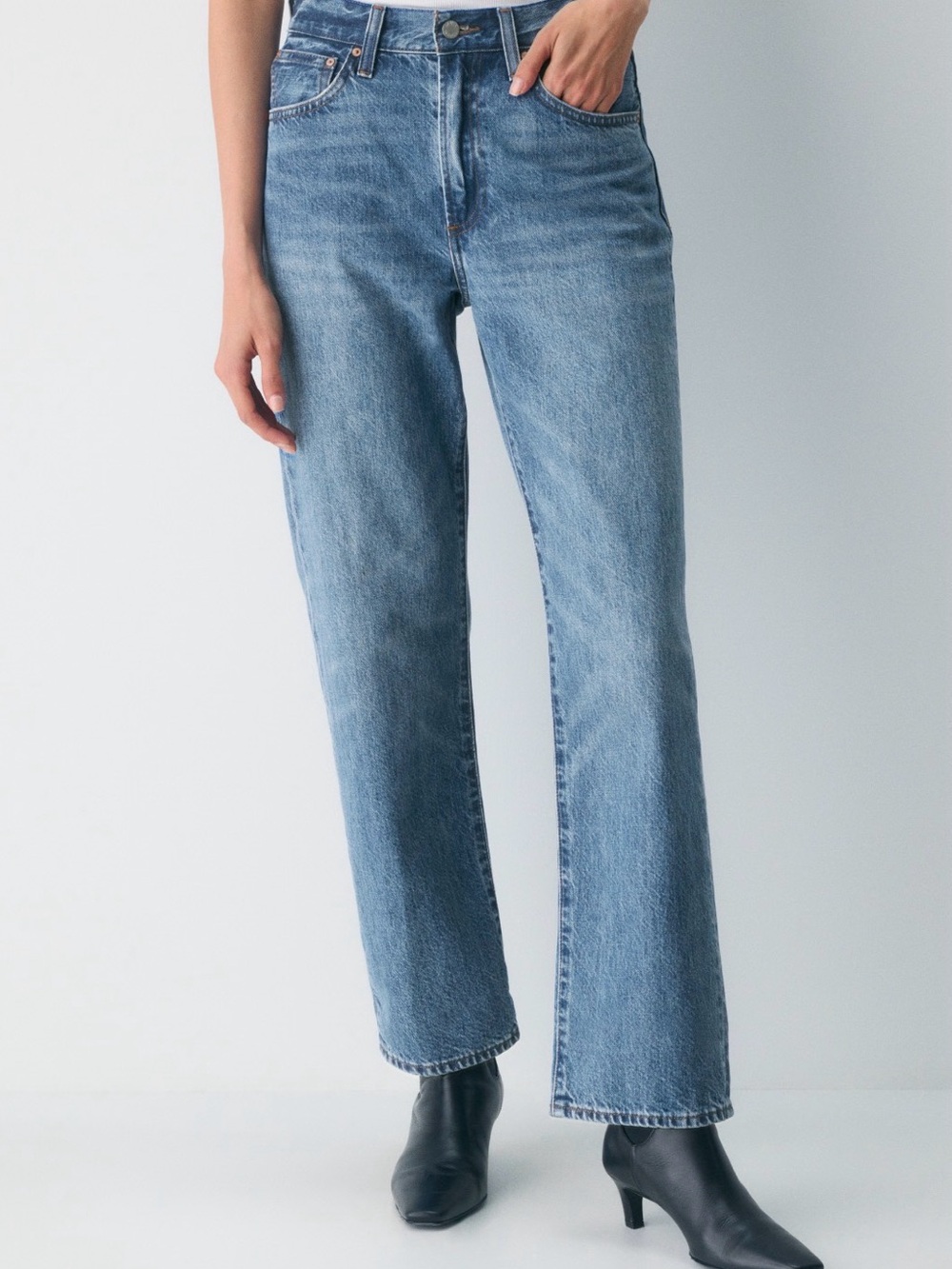 Denim Forum The ’90s Marlo Hi-Rise Baggy Jeans Size 30 Light Wash